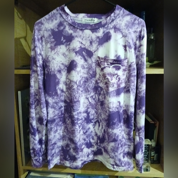 🎆🎈BUY 1 GET 1 FREE SALE Xinyiyifang Ella Ivory Tie Dye Long Sleeve T-Shirt Sz M - Picture 7 of 11